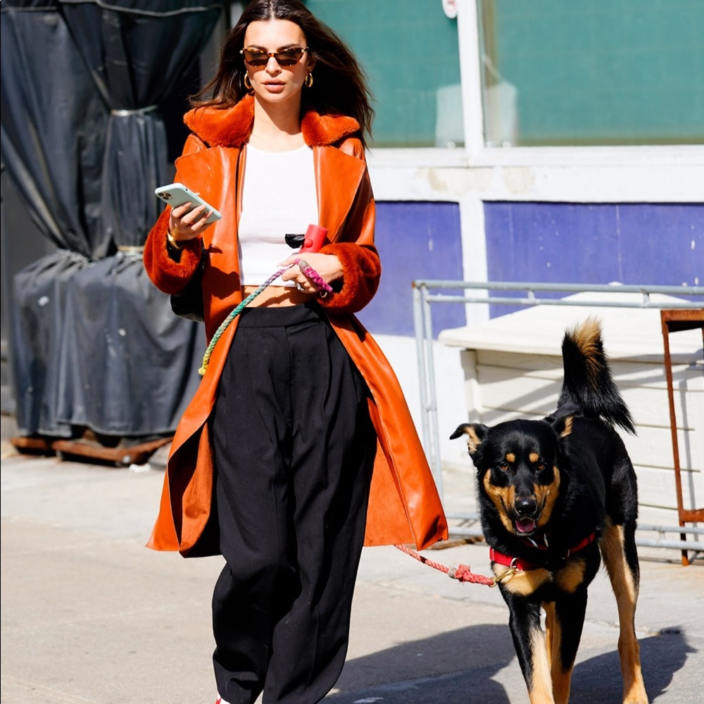VEGAN LEATHER TRENCH AS SEEN ON EM RATA